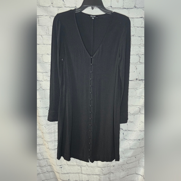 Madewell Heather Long-Sleeve‎ Button-Front Mini Dress Size Medium - Picture 1 of 9